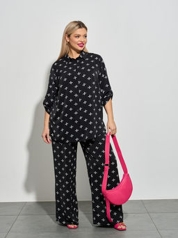 Брюки 0259-1 черный нюд