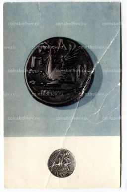 Открытка Монета Пантикапея. IV век до н.э. Медь