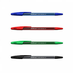 Цена за 12 шт. Набор из 4 ручек шариковых ErichKrause R-301 Stick Original 1.0, цвет чернил: синий, черный, красный, зеленый (в пакете)