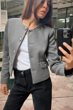 METAL BUTTON BLAZER - Zara фото 2