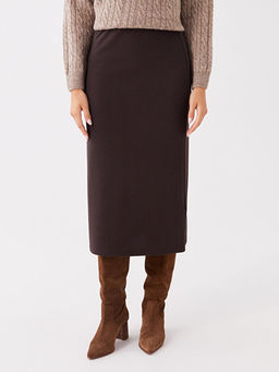 Kad?n Beli Lastikli D?z Etek