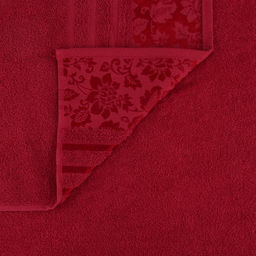 Полотенце махровое "Сильвия" 70х130см, гладкокрашенное, 375г/м2, вишневый (Россия)