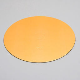 Цена за 10 шт. Подложка для торта, круглая, золото - белый, 22 см, 1.5 мм