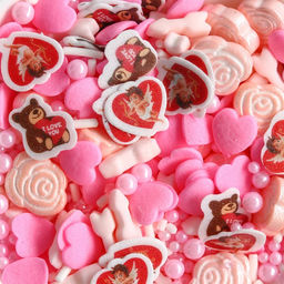 Посыпка кондитерская фигурная Сердечки и розы: белая, розовая, красная, 25 г. - Simaland фото 5
