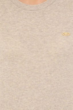 Женский базовый свитер с круглым вырезом и каменным меланжом Неожиданная скидка в корзине - U.s. polo assn фото 6