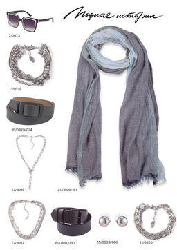 Палантин из вискозы и хлопка с легким эффектом крэш