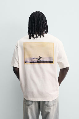 CAMISETA ESTAMPADO FOTOGR?FICO PUKAS SURF X ZARA / Blanco roto  фото 3