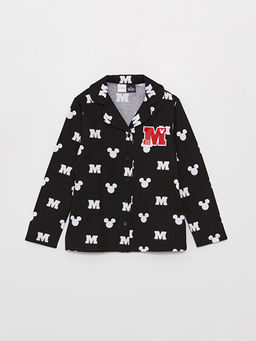 G?mlek Yaka Minnie Mouse Bask?l? Uzun Kollu K?z ?ocuk Pijama Tak?m? - Waikiki фото 2