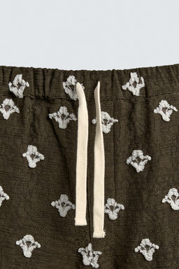 BERMUDA RELAXED FIT JACQUARD TEXTURA / Khaki oscuro - Zara фото 8