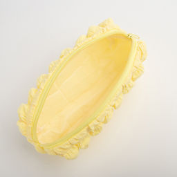 Косметичка на молнии женская, с подкладом, желтая - Simaland фото 4