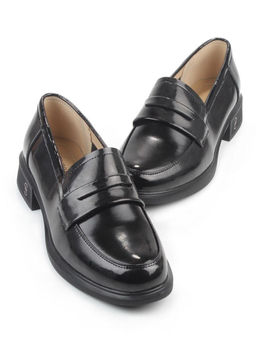 03-PDEB105-3 BLACK Лоферы женские (натуральная кожа)
