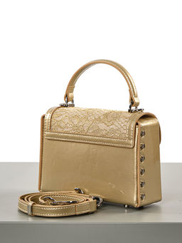 LACCOMA сумка F2100-золотистый натуральная кожа  фото 4