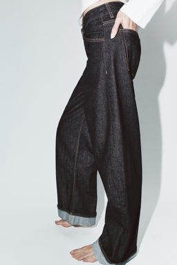 JEANS TRF BAGGY FOLDED TIRO MEDIO / ?ndigo oscuro - Zara фото 5