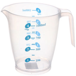 Цена за 5 шт. Ёмкость мерная 1л цветная шкала