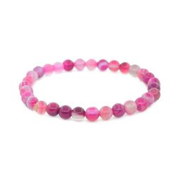 Агат малиновый браслет Классика 6мм