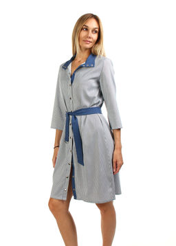 ПЛАТЬЕ РУБАШКА ПЛ533 В ПОЛОСОЧКУ