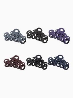 Цена за 12 шт. Крабик для волос «Классика», завитки люкс, 9 см, МИКС