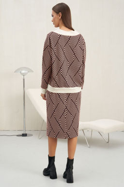 Костюм юбочный 4626 шоколад - Fantazia mod фото 2