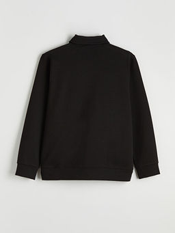 Polo Yaka Erkek Fermuarl? Sweatshirt