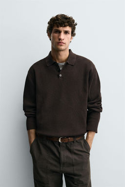 CHENILLE KNIT POLO SHIRT - Zara фото 2