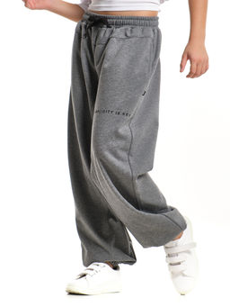 Брюки с принтом из футера UD 8021 графит меланж - Mini maxi фото 7