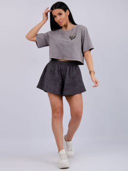 Шорты Лолита, футер с лайкрой - Малина фото 58