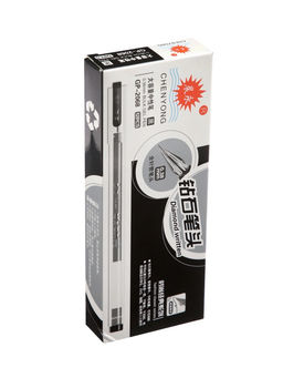 Цена за 12 шт. Ручка гелевая «Кристалл», безстержневая, чёрная, узел 0.38 мм