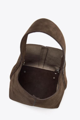 SUEDE MINI BUCKET BAG - Zara фото 8