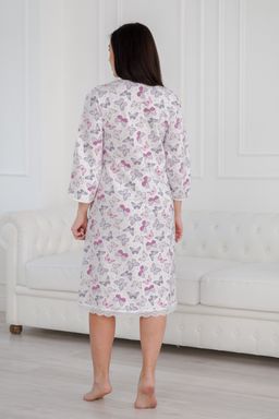 Ночная сорочка женская из футера Капучино бабочки - Амадэль фото 5