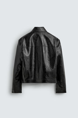 LEATHER EFFECT JACKET WITH FIREMAN CLASPS - Zara фото 16