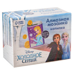 Алмазная мозаика на копилках, 11.5×8.5 см, Холодное сердце