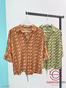 Рубашка женская с принтом