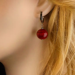 Серьги из муранского стекла CHERRY & CHOCOLATE LS3476