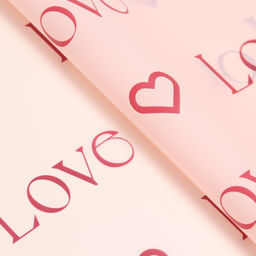 Пленка для цветов матовая, Love, 0,57х10м, розовый - UPAK LAND фото 4