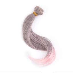 HobbyBe HAR-15 Тресс для кукол 15 см 100 см 22 г 39 серый, розовый