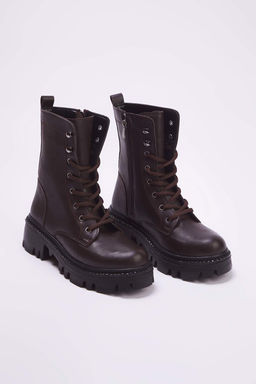 Trendyolmilla Shoes Siyah Fermuar ve Bagc?k Detayl? Kad?n Postal Bot TAKAW25BO00025