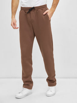 Теплые однотонные брюки в кофейном цвете кофе 181234