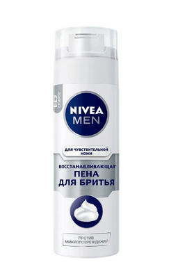 NIVEA FOR MEN д/бритья пена 200мл Восстанавливающая д/чувств.кожи