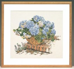 Набор для вышивания Thea Gouverneur 2046А Голубые гортензии 44 х 39 см