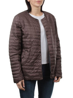 K-527 DK. BROWN Куртка демисезонная стеганая женская (70 гр. холлофайбер) - Fashion фото 6