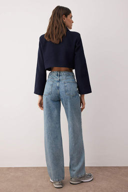 Ac?k Mavi Yuksek Bel Genis Paca Wide Leg Jeans TWOAW24JE00074