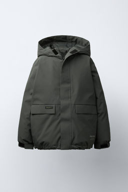WATER-REPELLENT 50% FEATHER AND 50% DOWN PUFFER JACKET WITH LABEL
