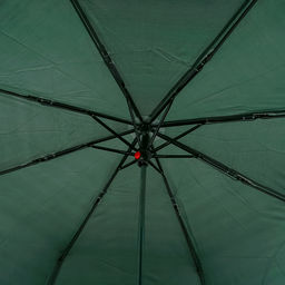 Зонт механический "Моно" плащевка, 8 лучей, д/купола 98см, 3 сложения, 24см в сложенном виде, пластмассовая ручка, темно-зеленый, 230гр (Китай)