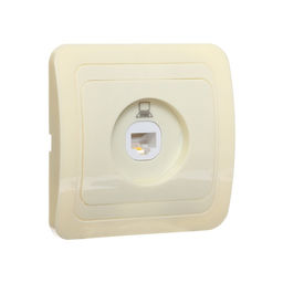 Розетка компьютерная Luazon Lighting «Орион», скрытая, IP20, одноместная, бежевая