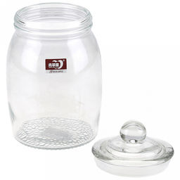 Банка стеклянная прижимная крышка Бочонок 1,2л, д11,3см, h15,8см, д/горла-8,3см, д/основания-10,2см (Китай) - Домашняя мода фото 2
