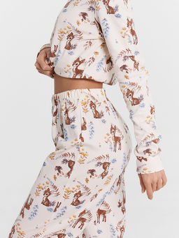 Комплект женский (джемпер, брюки) молочный с оленятами - Mark formelle фото 9