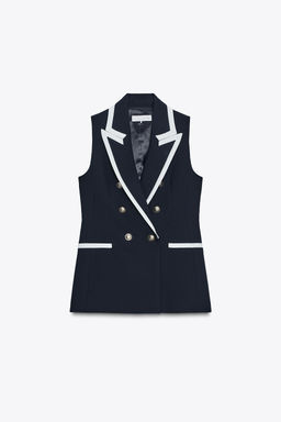 WAISTCOAT WITH CONTRAST TRIMS