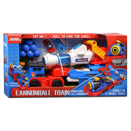 Паровоз с пушкой, в коробке