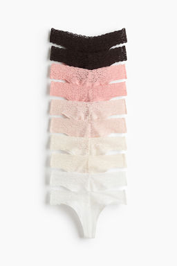 Pack de 10 bragas Thong de encaje - H&m фото 4