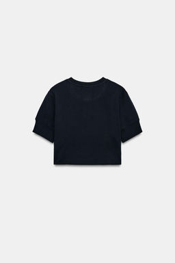 SUDADERA CROP CUELLO PANADERO / Azul / Blanco - Zara фото 7